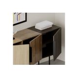 Buffet Moderno de 2 Puertas Color Natural -Nogal