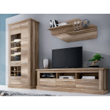 Mueble de Comedor, Mueble Salón, Acabado en Color Cañón, 276x201,6x41,8 cm