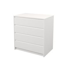 Cómoda Cajonera 4 cajones acabado en blanco. 74cm(alto) 70cm(ancho) 45cm(fondo)
